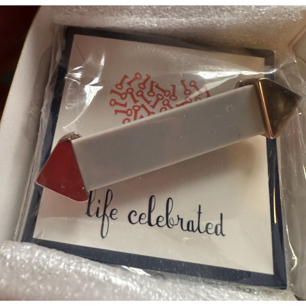 KEEP Collective Key Pin Broach Grey Rose Gold RETIRED New In box